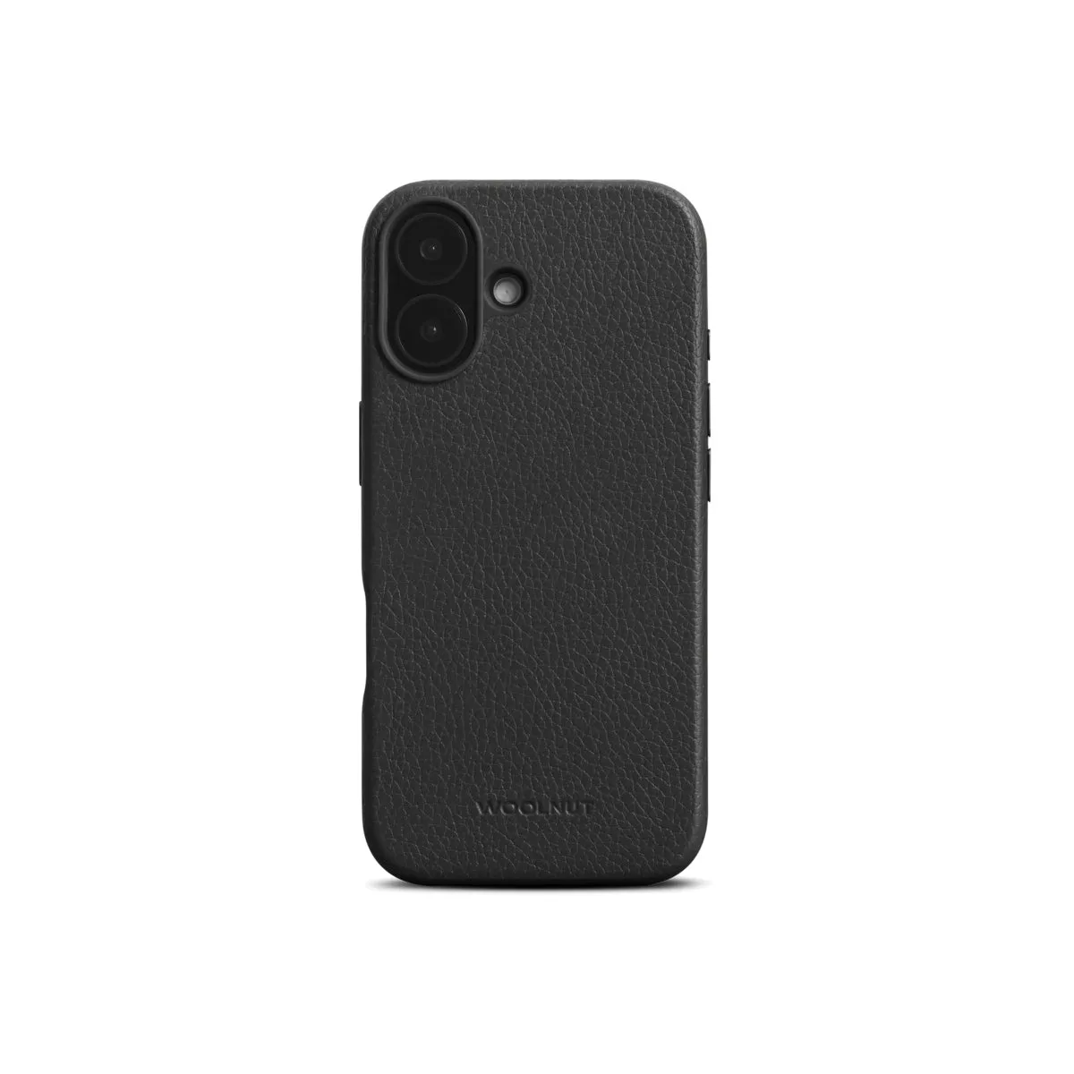 Woolnut kožna maska za iPhone 16 - crna — Woolnut kožna maska za iPhone 16 - crna